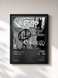 #noir Tableau de l'album Vertigo de Lil Peep, cadre noir, imprimé et encadré en France