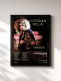 #noir Tableau de l'album Grandi successi de Marcella Bella, cadre noir, imprimé et encadré en France