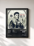 #noir Tableau de l'album Gelato de Young Dolph, cadre noir, imprimé et encadré en France