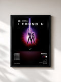 #noir Tableau de l'album I Found U de Axwell, cadre noir, imprimé et encadré en France