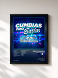 #noir Tableau de l'album Cumbias Para Bailar de Grupo Mojado, cadre noir, imprimé et encadré en France
