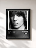 #noir Tableau de l'album Places de Lou Doillon, cadre noir, imprimé et encadré en France