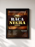 #noir Tableau de l'album Raça Negra as 20 + (Acústico) de Raça Negra, cadre noir, imprimé et encadré en France
