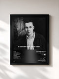 #noir Tableau de l'album A Century Ends de David Gray, cadre noir, imprimé et encadré en France