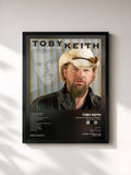 #noir Tableau de l'album Should've Been A Cowboy (25th Anniversary Edition) de Toby Keith, cadre noir, imprimé et encadré en France