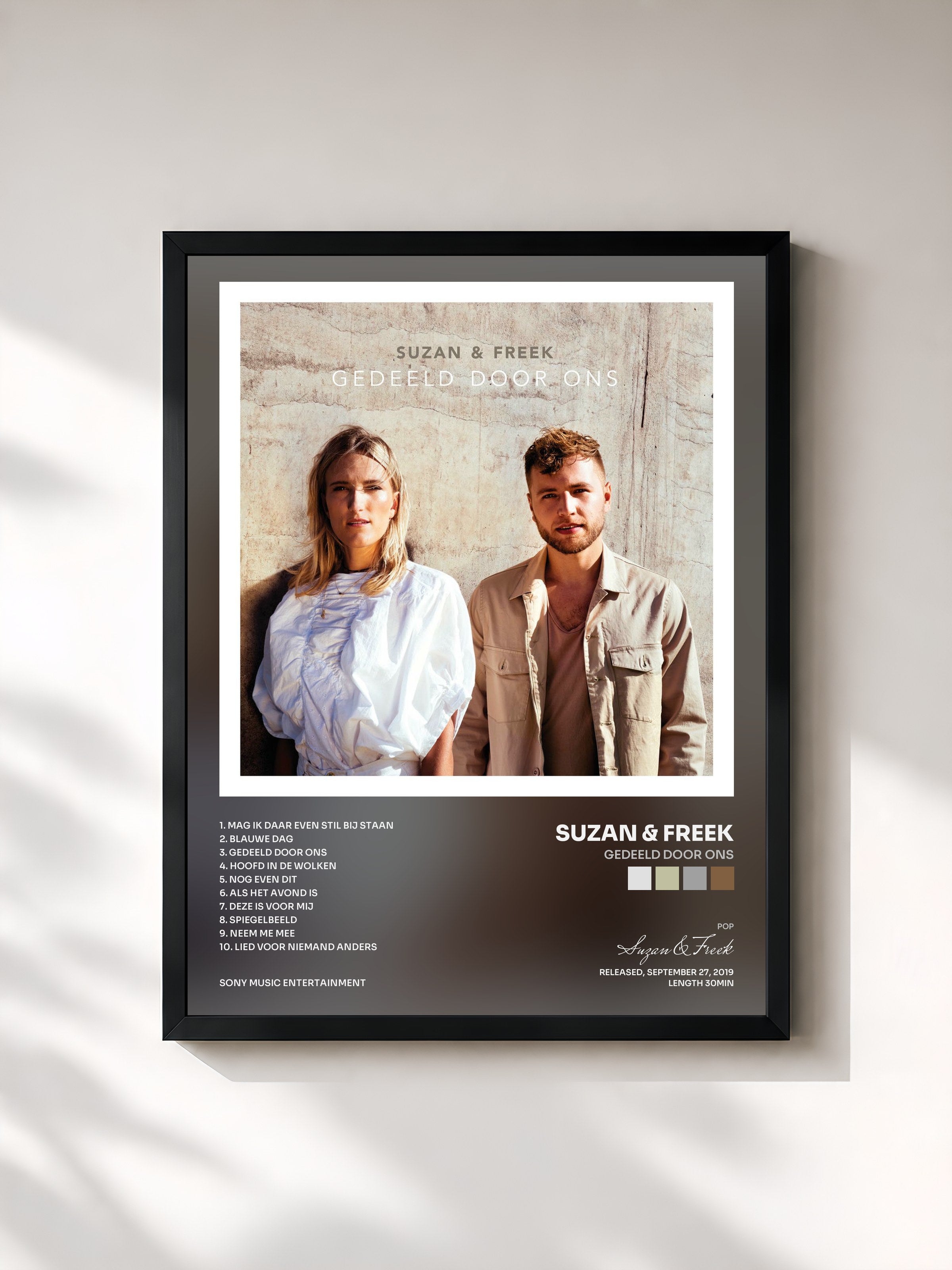 #noir Tableau de l'album Gedeeld Door Ons de Suzan & Freek, cadre noir, imprimé et encadré en France