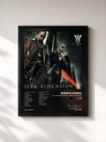 #noir Tableau de l'album Los Extraterrestres - Otra Dimension de Wisin & Yandel, cadre noir, imprimé et encadré en France