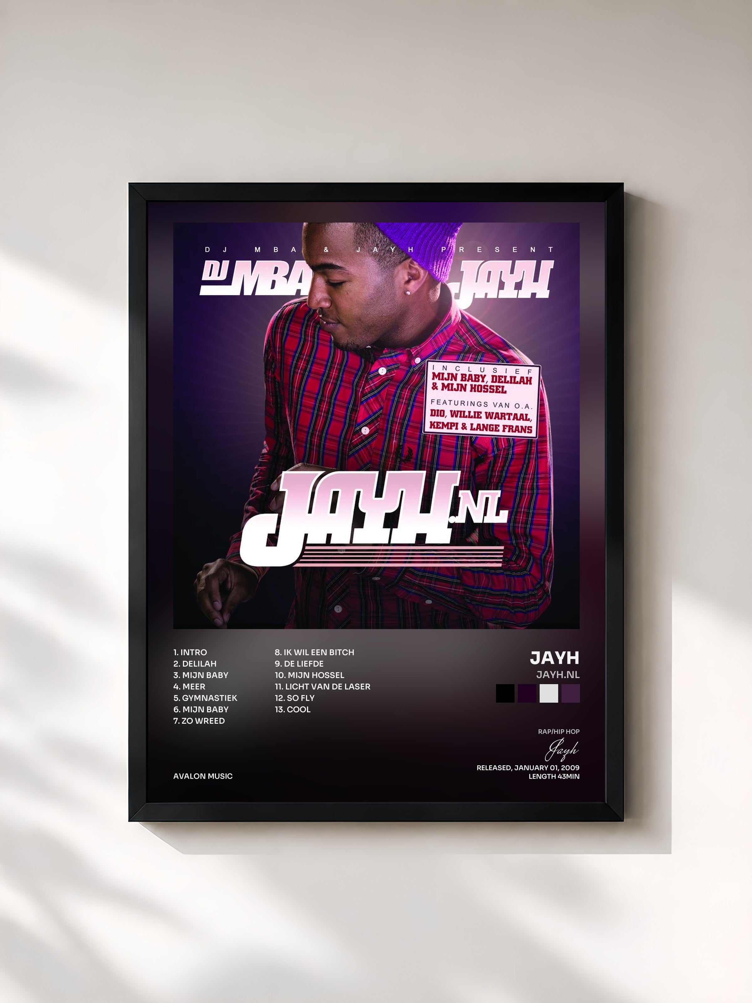 #noir Tableau de l'album Jayh.nl de Jayh, cadre noir, imprimé et encadré en France