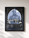 #noir Tableau de l'album GOATED: Jeezy de Jeezy, cadre noir, imprimé et encadré en France