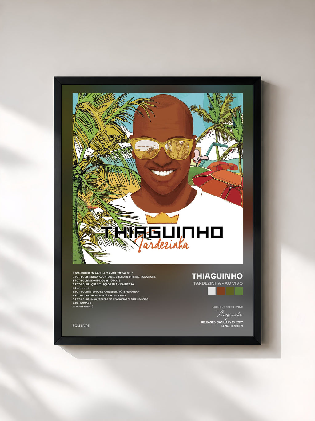 #noir Tableau de l'album Tardezinha - Ao Vivo de Thiaguinho, cadre noir, imprimé et encadré en France