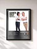 #noir Tableau de l'album Samen Solo de Roxeanne Hazes, cadre noir, imprimé et encadré en France