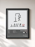 #noir Tableau de l'album LAURO de Achille Lauro, cadre noir, imprimé et encadré en France