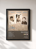 #noir Tableau de l'album Trio II (2016 Remaster) de Dolly Parton, cadre noir, imprimé et encadré en France