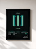 #noir Tableau de l'album The Space Between de Majid Jordan, cadre noir, imprimé et encadré en France