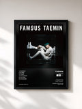 #noir Tableau de l'album Famous de TAEMIN, cadre noir, imprimé et encadré en France
