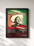 #noir Tableau de l'album Nuestra Tradición de Jorge Negrete, cadre noir, imprimé et encadré en France