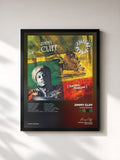 #noir Tableau de l'album Samba Reggae de Jimmy Cliff, cadre noir, imprimé et encadré en France