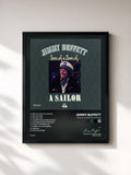 #noir Tableau de l'album Son Of A Son Of A Sailor de Jimmy Buffett, cadre noir, imprimé et encadré en France