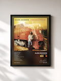 #noir Tableau de l'album Freight Train de Alan Jackson, cadre noir, imprimé et encadré en France