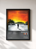 #noir Tableau de l'album A Beautiful Time de Willie Nelson, cadre noir, imprimé et encadré en France
