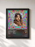 #noir Tableau de l'album MATA de M.I.A., cadre noir, imprimé et encadré en France