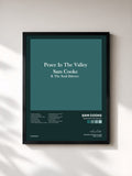 #noir Tableau de l'album Peace In The Valley de Sam Cooke, cadre noir, imprimé et encadré en France
