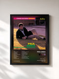 #noir Tableau de l'album Paul Anka de Paul Anka, cadre noir, imprimé et encadré en France