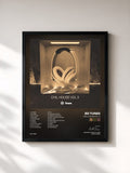 #noir Tableau de l'album Chill House Vol. 3 de 8D Tunes, cadre noir, imprimé et encadré en France