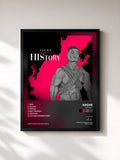 #noir Tableau de l'album HIStory de Asche, cadre noir, imprimé et encadré en France