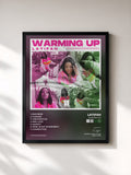 #noir Tableau de l'album Warming up! de Latifah, cadre noir, imprimé et encadré en France