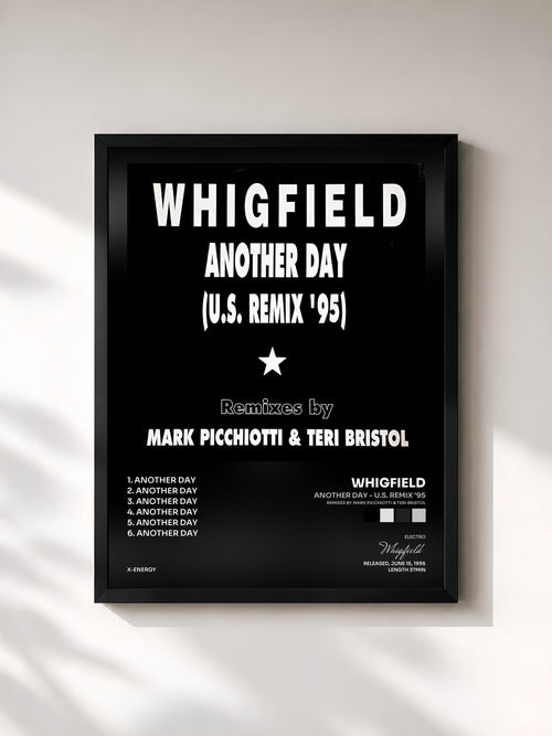 Whigfield · Another Day - U.S. Remix '95 (Remixes by Mark Picchiotti & Teri Bristol) — Affiche encadrée