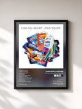 #noir Tableau de l'album Liam Gallagher & John Squire de Liam Gallagher, cadre noir, imprimé et encadré en France