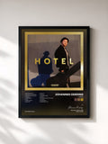 #noir Tableau de l'album Hotel de Johannes Oerding, cadre noir, imprimé et encadré en France