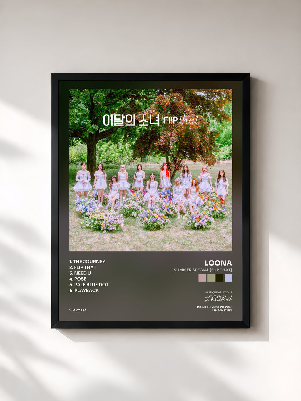 #noir Tableau de l'album Summer Special [Flip That] de LOONA, cadre noir, imprimé et encadré en France