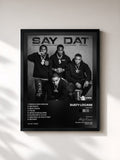 #noir Tableau de l'album SAY DAT de Dusty Locane, cadre noir, imprimé et encadré en France