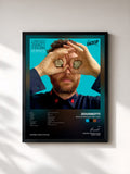 #noir Tableau de l'album Backup Remixes 1987-2012 de Jovanotti, cadre noir, imprimé et encadré en France