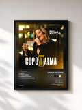 #noir Tableau de l'album Copo e alma de Paula Mattos, cadre noir, imprimé et encadré en France