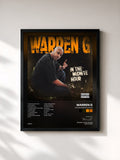 #noir Tableau de l'album In The Midnite Hour de Warren G, cadre noir, imprimé et encadré en France