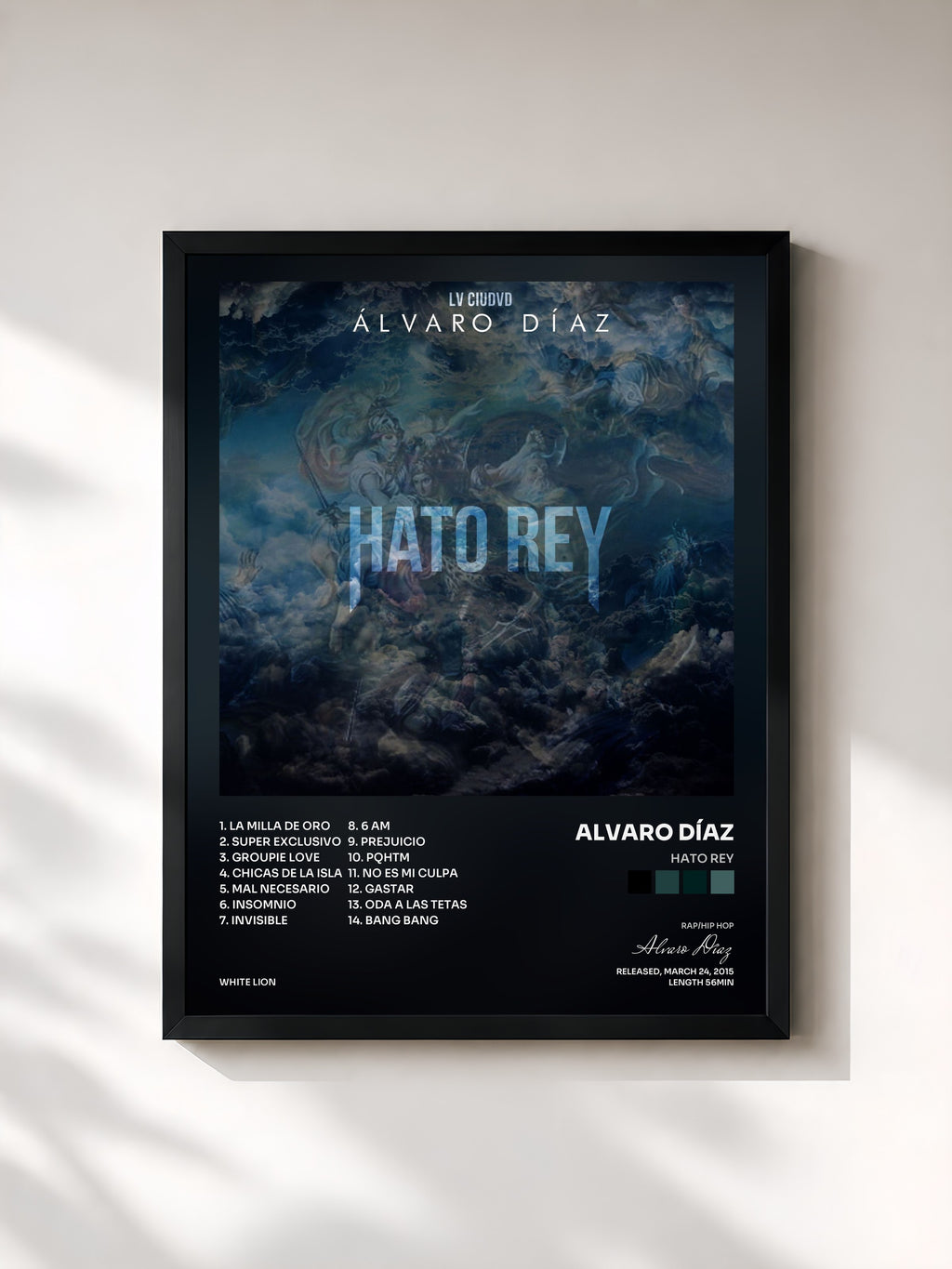 #noir Tableau de l'album Hato Rey de Alvaro Díaz, cadre noir, imprimé et encadré en France
