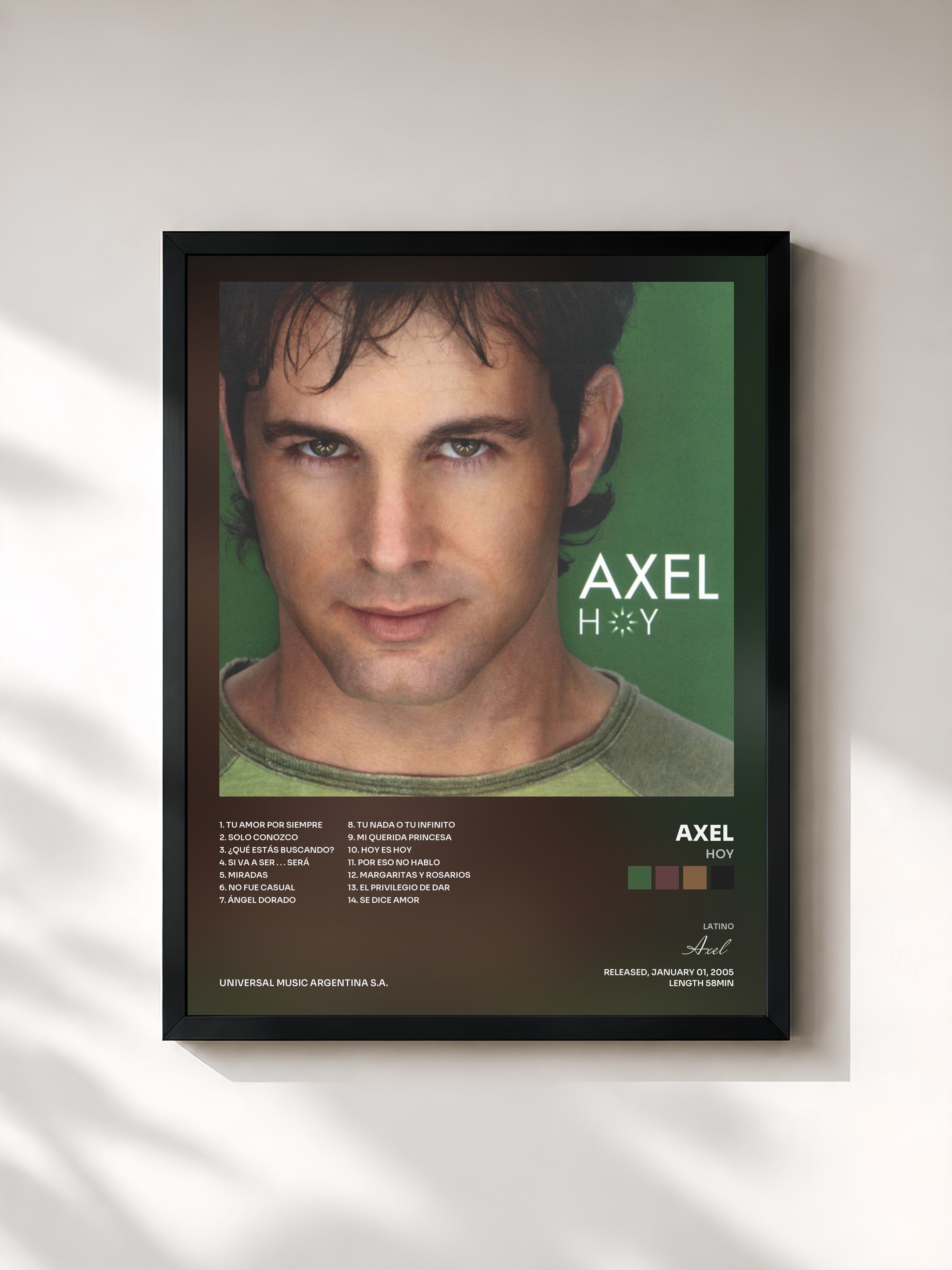 #noir Tableau de l'album Hoy de Axel, cadre noir, imprimé et encadré en France