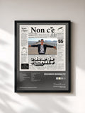 #noir Tableau de l'album Non c'è de Edoardo Bennato, cadre noir, imprimé et encadré en France