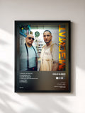 #noir Tableau de l'album Tandem de Celo & Abdi, cadre noir, imprimé et encadré en France