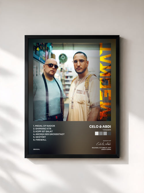 Celo & Abdi · Tandem — Affiche encadrée
