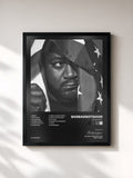 #noir Tableau de l'album Sour Soul de Badbadnotgood, cadre noir, imprimé et encadré en France