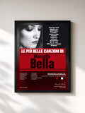 #noir Tableau de l'album Le più belle canzoni di Marcella Bella de Marcella Bella, cadre noir, imprimé et encadré en France