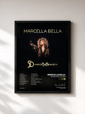 #noir Tableau de l'album 50 Anni di Bella Musica de Marcella Bella, cadre noir, imprimé et encadré en France