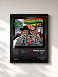 #noir Tableau de l'album When Reggae Was King de Musical Youth, cadre noir, imprimé et encadré en France