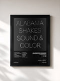 #noir Tableau de l'album Sound & Color de Alabama Shakes, cadre noir, imprimé et encadré en France