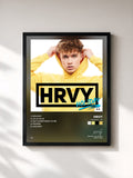 #noir Tableau de l'album Holiday - EP de HRVY, cadre noir, imprimé et encadré en France