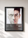 #noir Tableau de l'album Anime Di Carta de Michele Bravi, cadre noir, imprimé et encadré en France